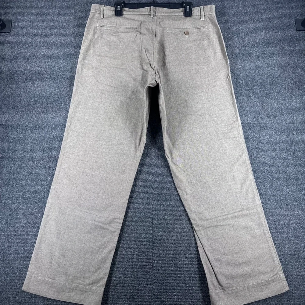 Banana Republic Pants Mens 36x30 Tan Straight Fit Cotton Slub Chino Casual